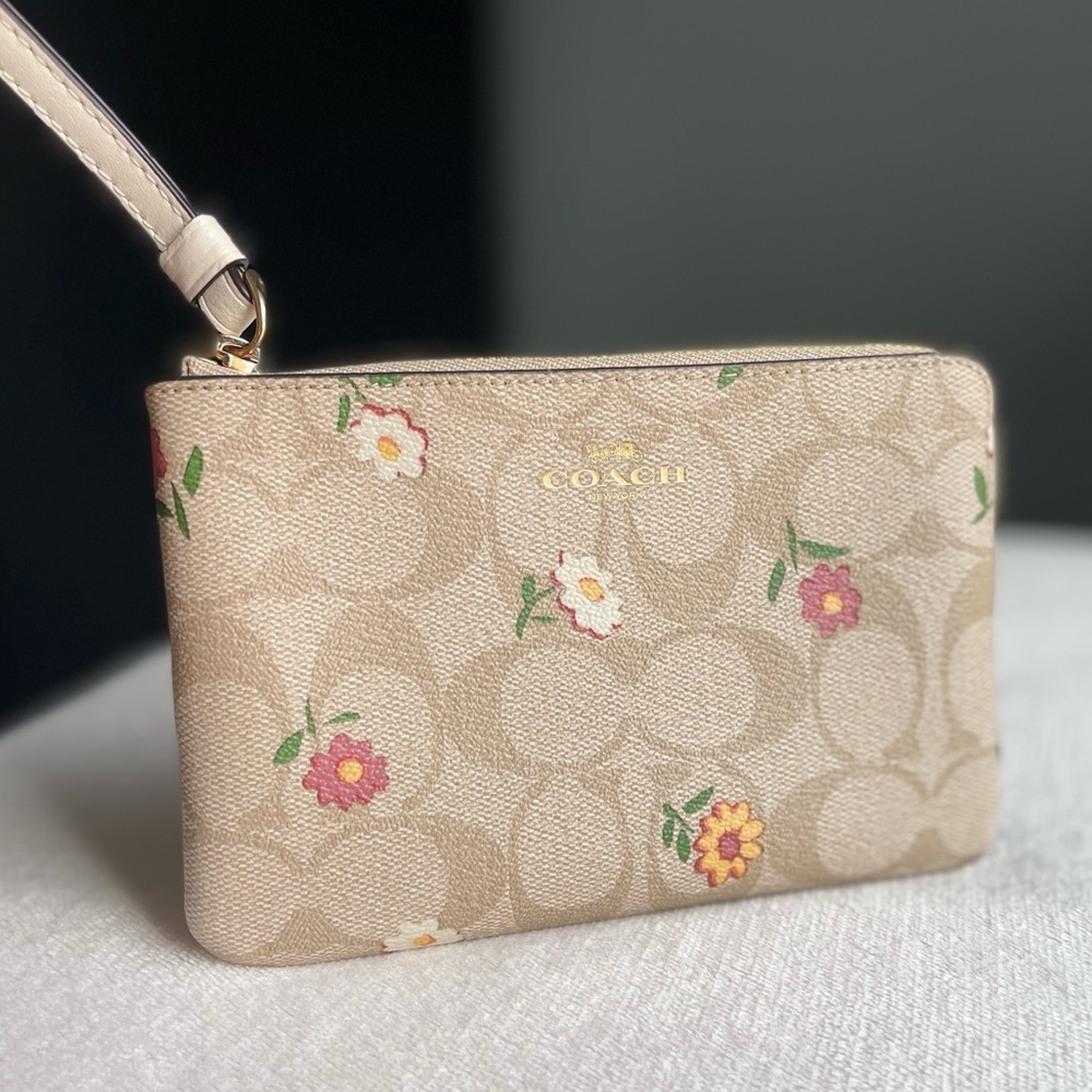 Coach Floral Wristlet